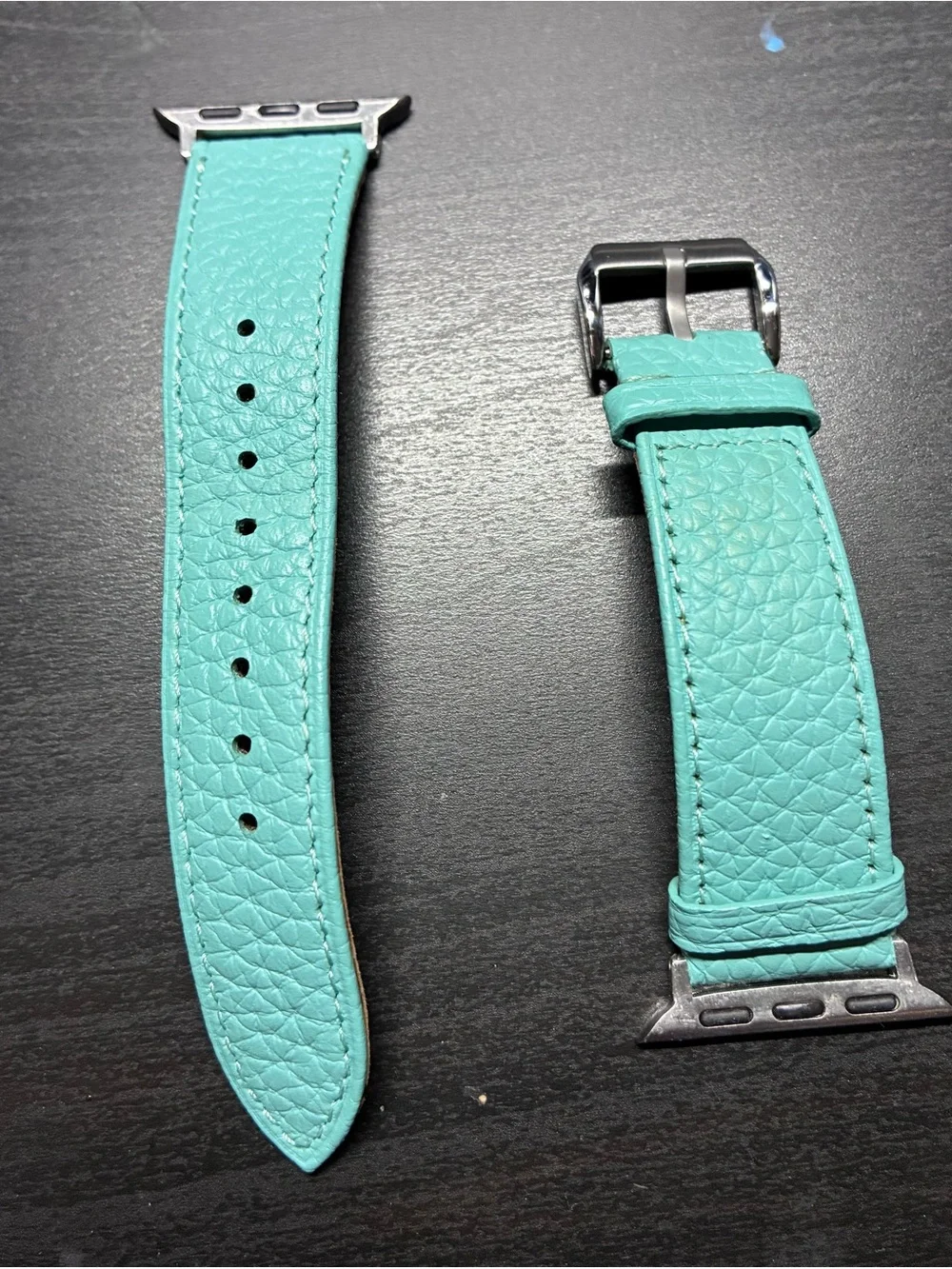Portland Leather Goods Patina Apple Watch Band Seafoam Aqua Size 38-40mm